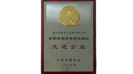 紫電公司榮膺中國質(zhì)量協(xié)會(huì)頒發(fā)的“全國實(shí)施卓越績效模式先進(jìn)企業(yè)”榮譽(yù)稱號(hào)